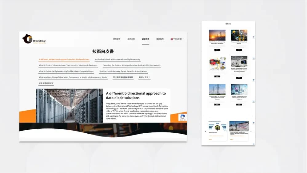 彈性版面編排,呈現專業服務(重點特色)